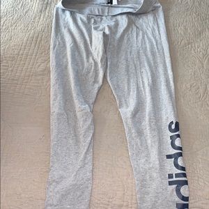 GREY L WOMENS ADIDAS LEGGINGS